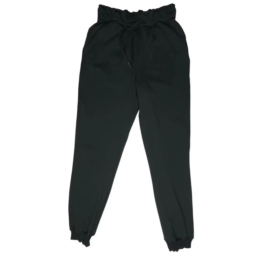 Lululemon Keep Moving Ankle Jogger Pant size 4 Black High Rise Drawstring - Picture 4 of 10
